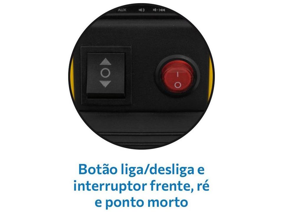 Quadriciclo Infantil Elétrico Preto e Amarelo - 5