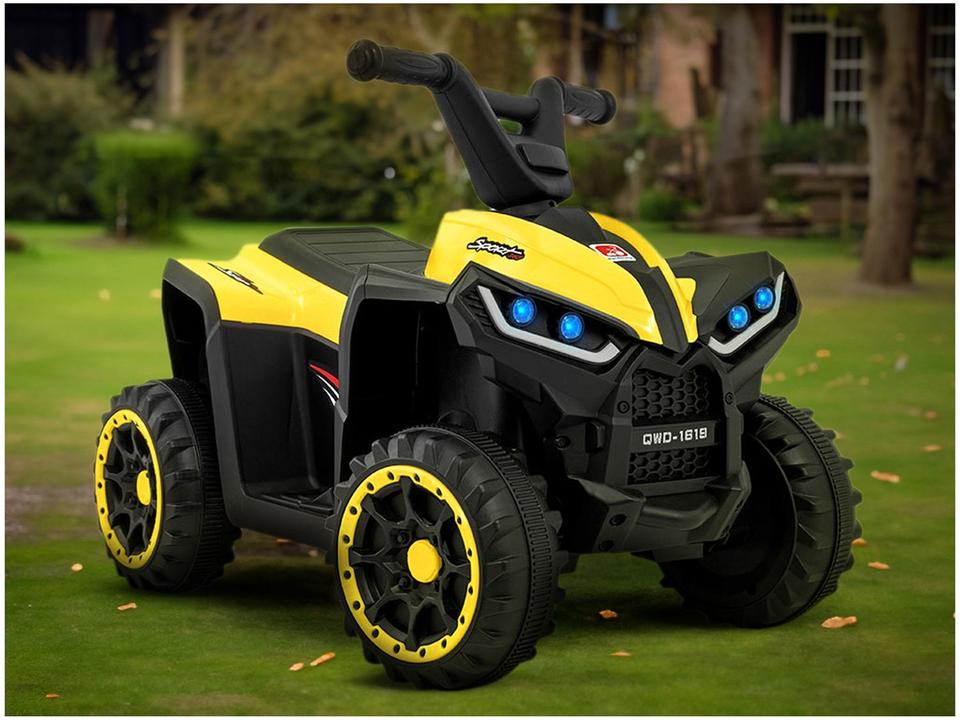 Quadriciclo Infantil Elétrico Preto e Amarelo - 1