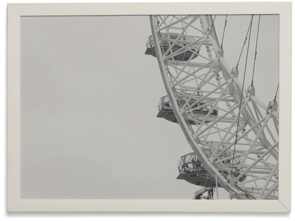 Quadro Decorativo All White Roda Gigante 35x47cm - 1