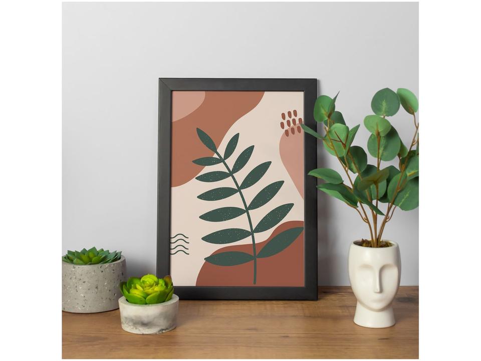Quadro Decorativo Mid Century Folha 25x35cm - 1
