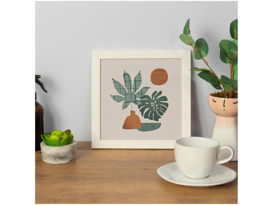 Quadro Decorativo Mid Century Plantas 24x24cm - 1