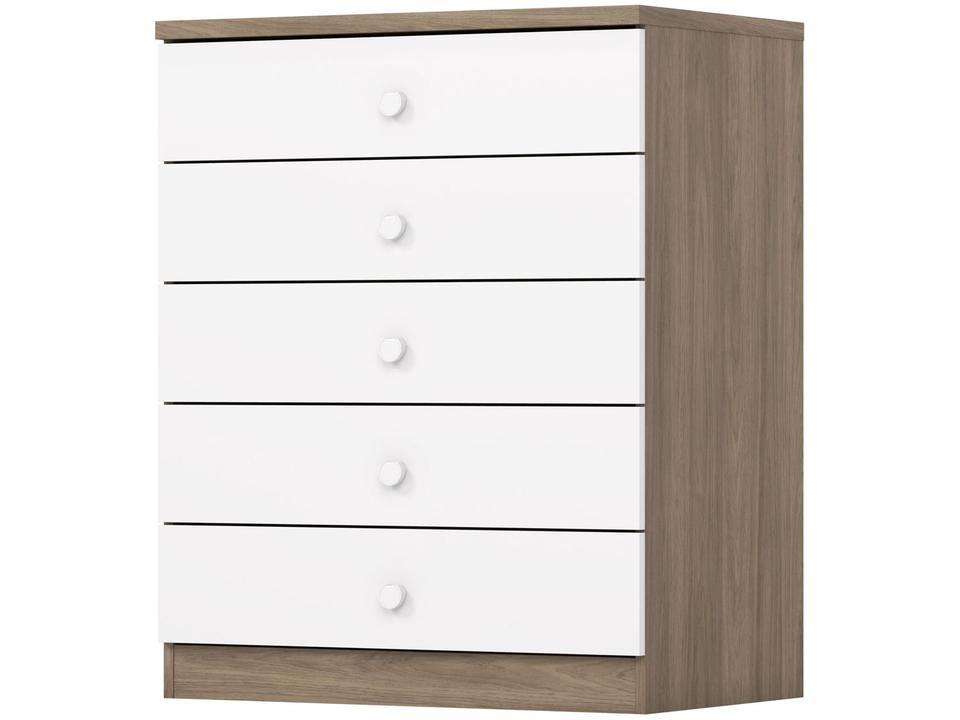 Quarto de Bebê Completo com Berço Cômoda e Guarda-roupa Henn Bala de Menta Rústico e Branco - 11