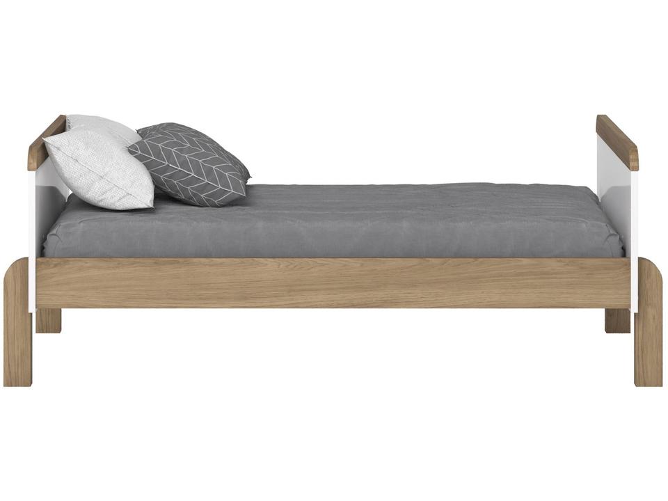 Quarto de Bebê Completo com Berço Cômoda e Guarda-roupa Henn Ternura Branco e Jequitibá - 11