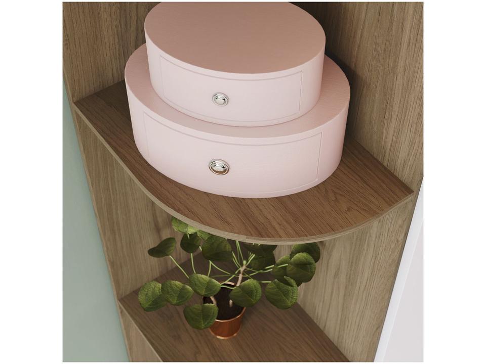 Quarto de Bebê Completo com Guarda-roupa Berço e Cômoda Henn Labirinto Rústico e Branco - 9