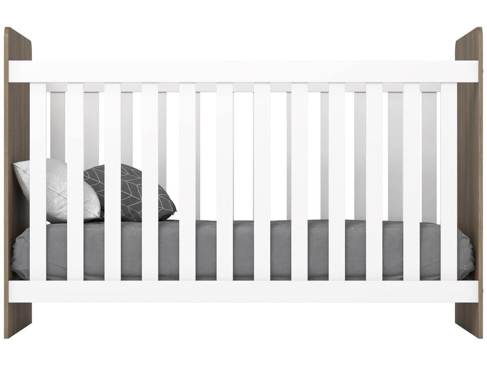 Quarto de Bebê Completo com Guarda-roupa Berço e Cômoda Henn Labirinto Rústico e Branco - 4