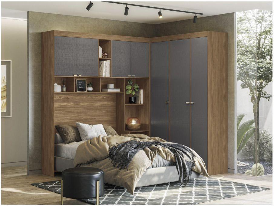 Quarto Modulado Casal 4 Peças Santos Andirá Lugano - 1