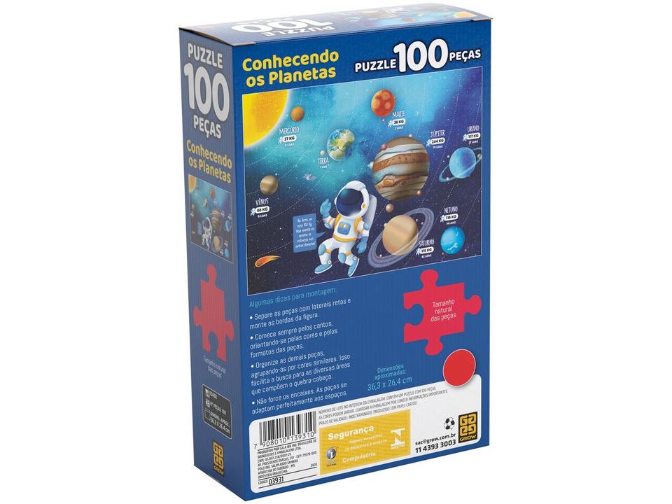Quebra-cabeça 100 Peças Conhecendo os Planetas - 2