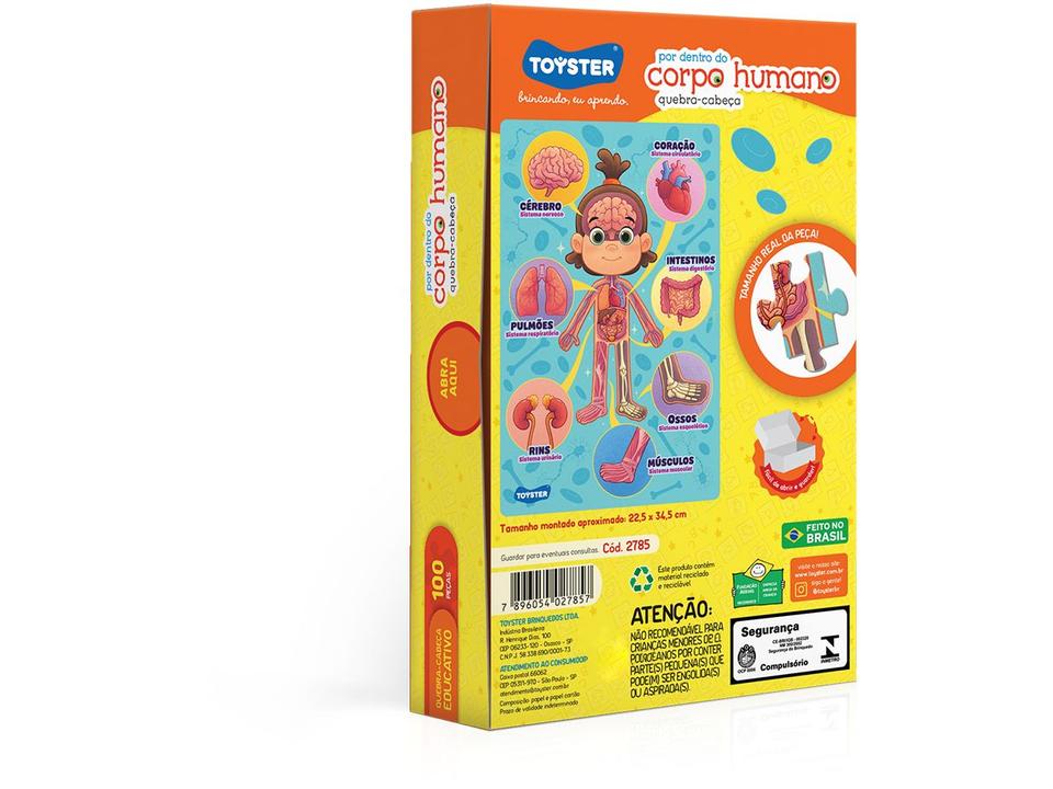Quebra-cabeça 100 Peças Por Dentro do Corpo Humano - 3