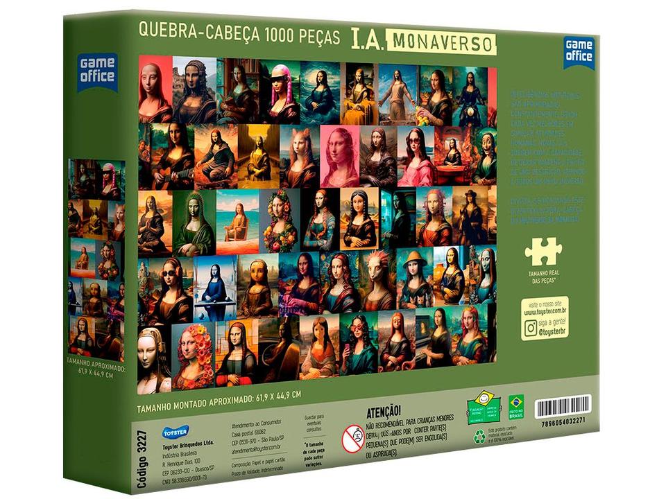 Quebra-cabeça 1000 Peças Game Office IA Monaverso - 1