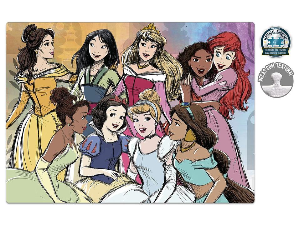 Quebra-cabeça 1000 Peças Princesas Game Office - 1