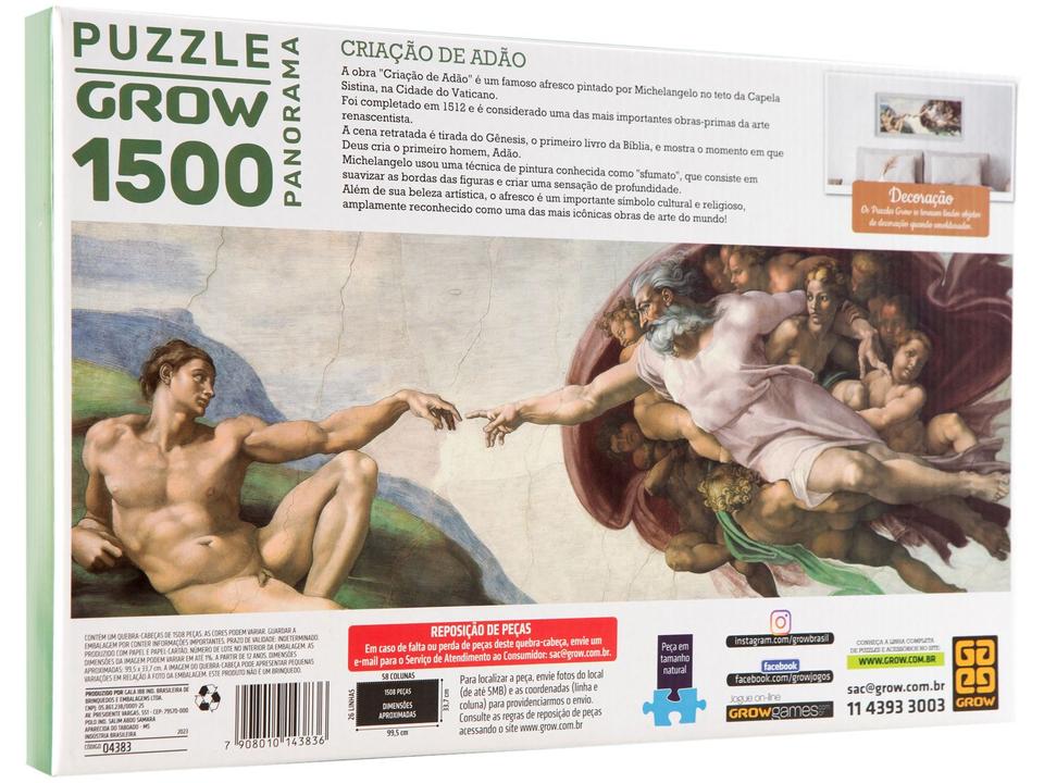 Quebra-cabeça 1500 Peças Panorama Criação de Adão - 5
