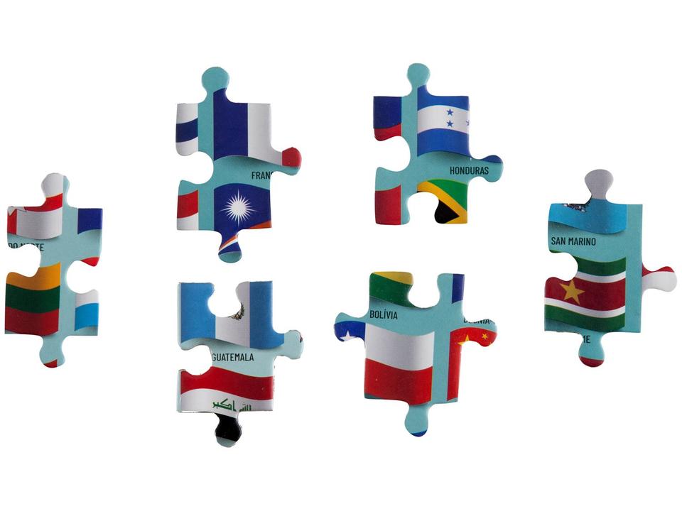 Quebra-cabeça 200 Peças Puzzle Bandeiras do Mundo - 2