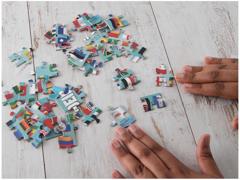 Quebra-cabeça 200 Peças Puzzle Bandeiras do Mundo - 4