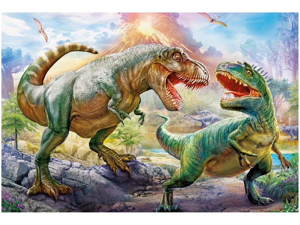 Quebra-cabeça 200 Peças Puzzle Batalha dos - Dinossauros Grow - 1