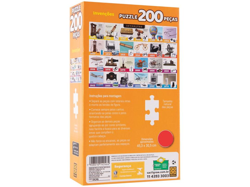 Quebra-cabeça 200 Peças Puzzle Infantil Invenções - 4