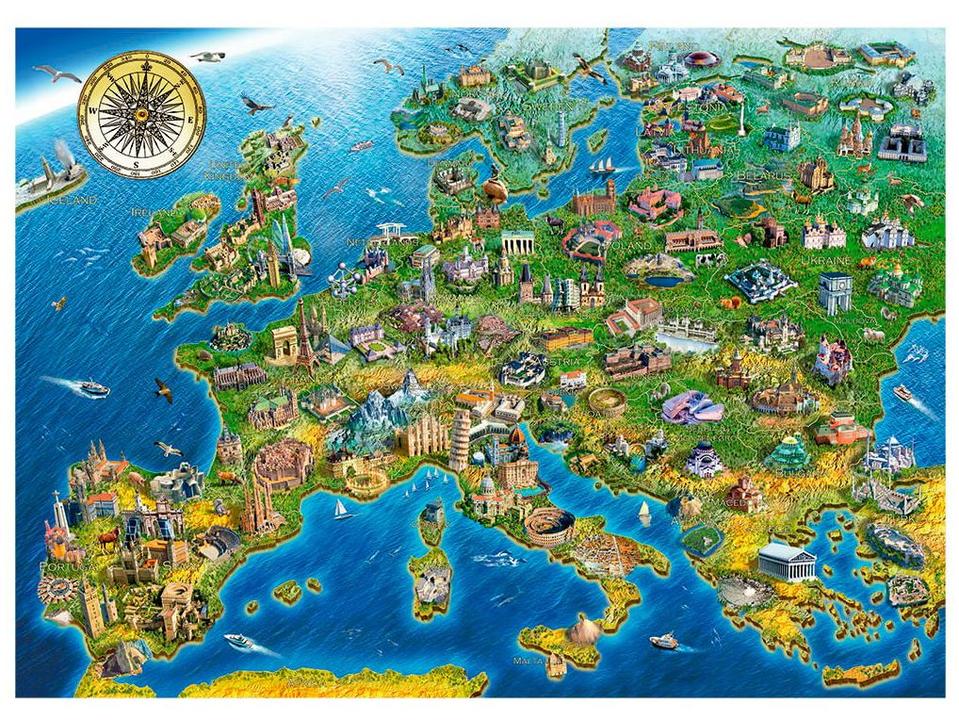 Quebra-cabeça 2000 Peças Puzzle Monumentos da - 1