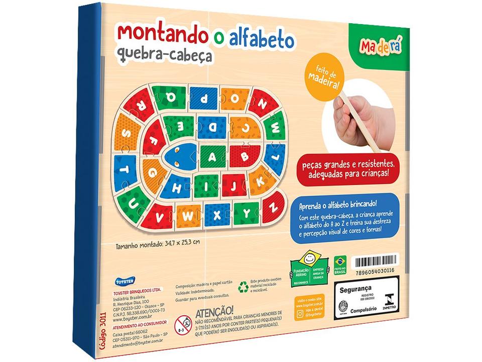 Quebra-cabeça 27 Peças Educativo Maderá - 1