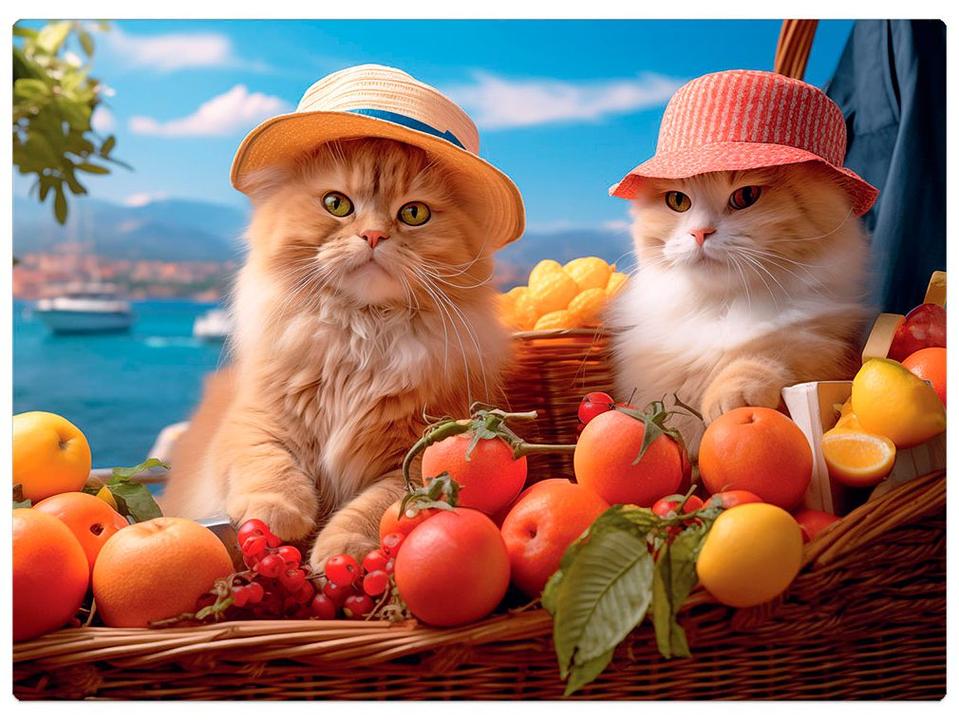 Quebra-cabeça 300 Peças Game Office Gatinhos na - 2