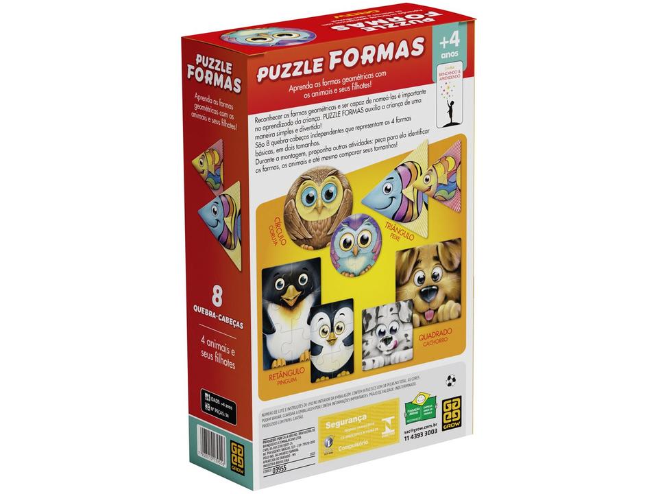 Quebra-cabeça 34 Peças Puzzle Formas Grow - 2