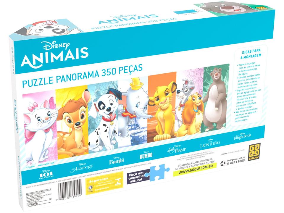 Quebra-cabeça 350 Peças Disney Animais Panorama - 1