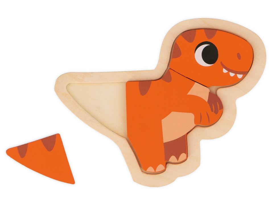 Quebra-cabeça 5 Peças Dinossauro Encaixa-Formas - 3