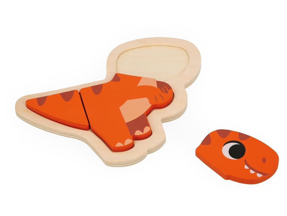 Quebra-cabeça 5 Peças Dinossauro Encaixa-Formas - 2