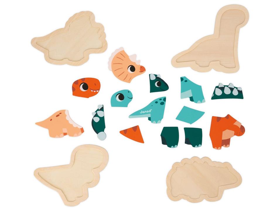 Quebra-cabeça 5 Peças Dinossauro Encaixa-Formas - 1