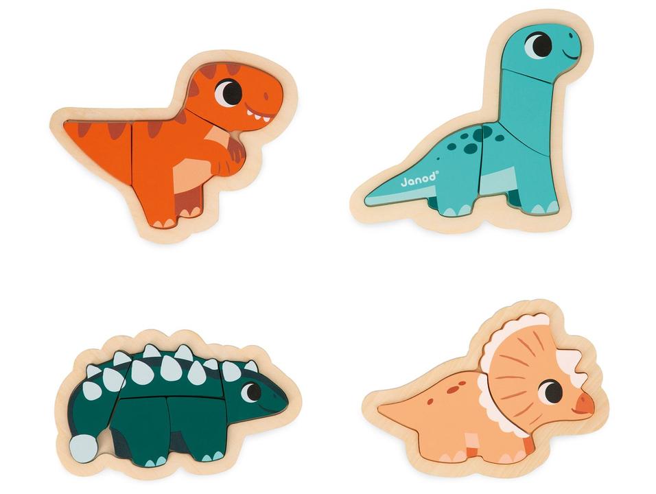 Quebra-cabeça 5 Peças Dinossauro Encaixa-Formas - 4