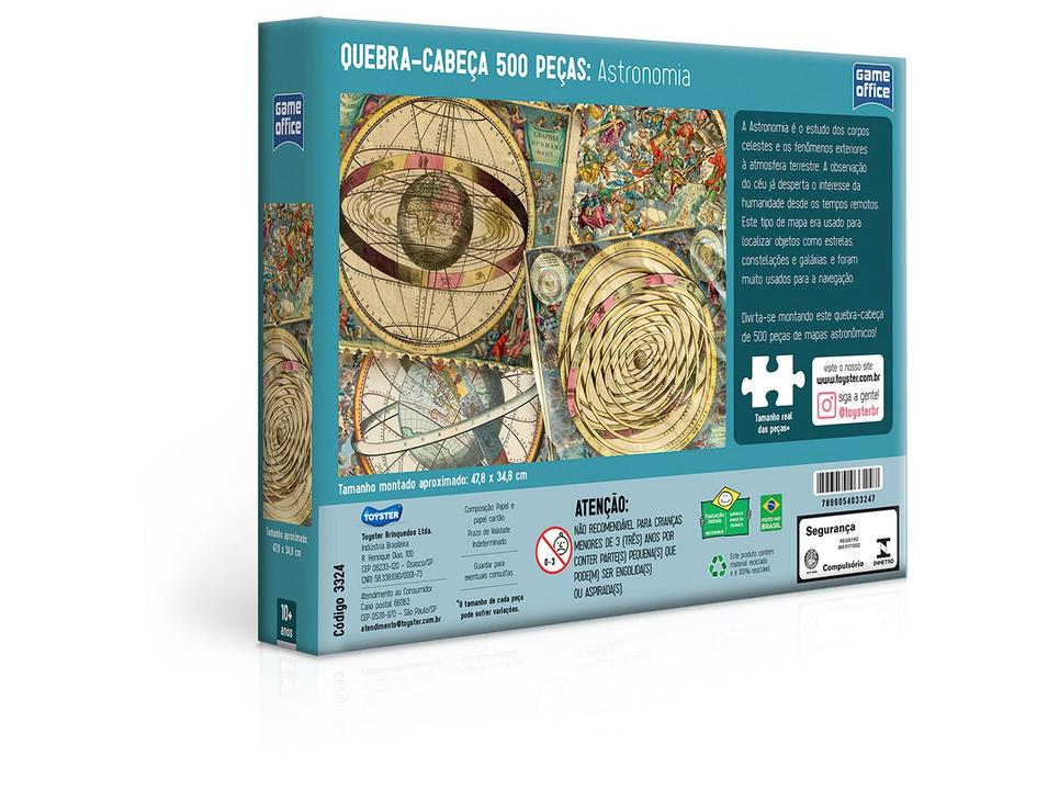 Quebra-cabeça 500 Peças Astronomia Game Office - 2