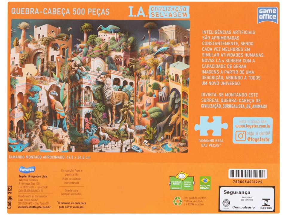 Quebra-cabeça 500 Peças Civilização Selvagem - 4