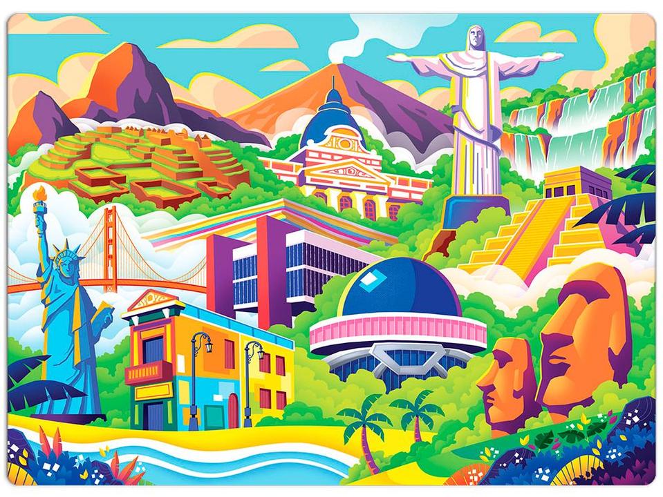 Quebra-cabeça 500 Peças Game Office América - 2