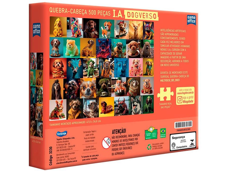 Quebra-cabeça 500 Peças Game Office IA Dogverso - 1