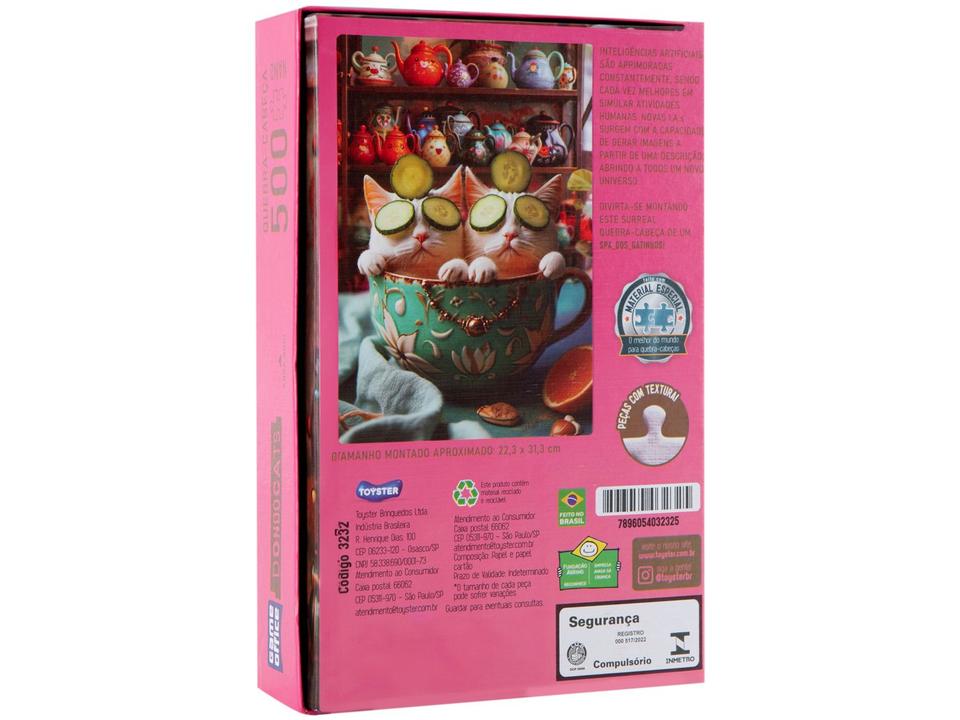 Quebra-cabeça 500 Peças Game Office IA Dondocats - 5