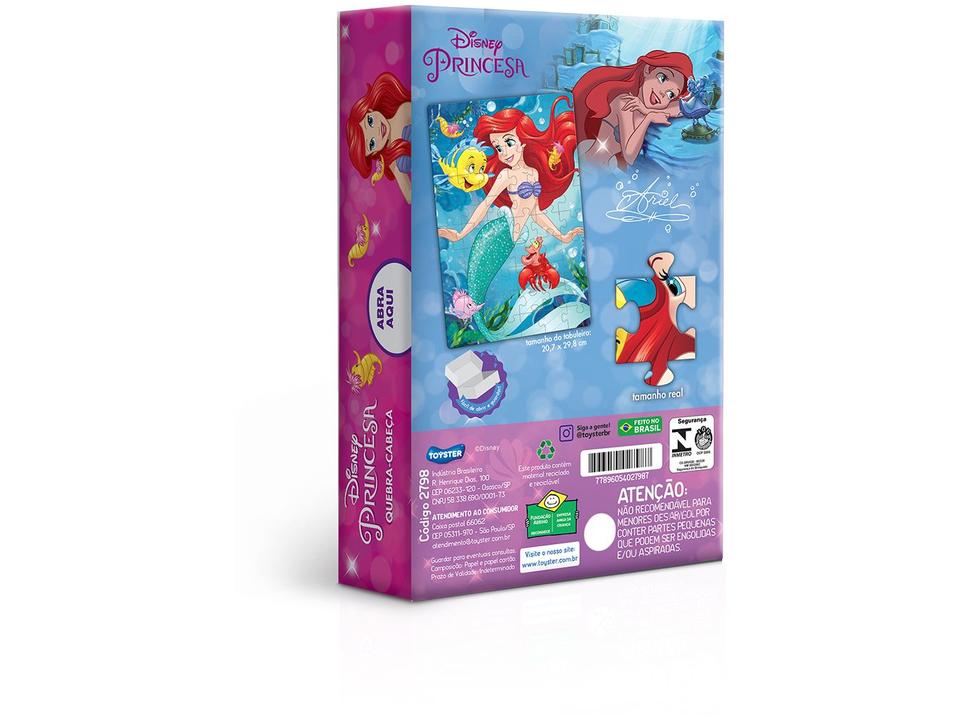 Quebra-cabeça 60 Peças Princesa Ariel Jak Toyster - 3