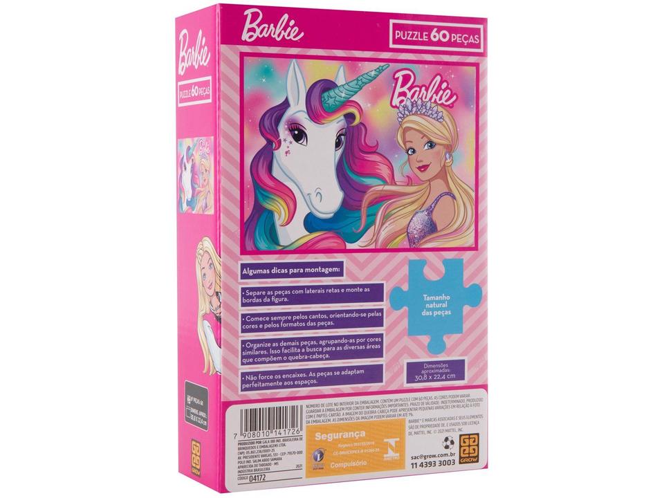 Quebra-cabeça 60 Peças Puzzle Infantil Barbie - 5
