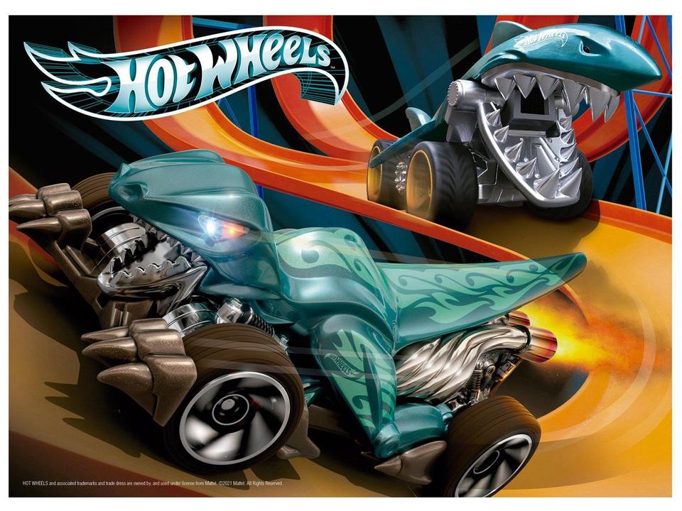 Quebra-cabeça 60 Peças Puzzle Infantil Hot Wheels - 1