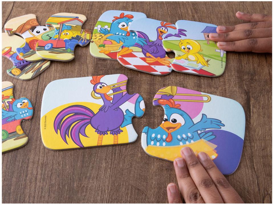 Quebra-cabeça 9 Peças Galinha Pintadinha Jak - 1