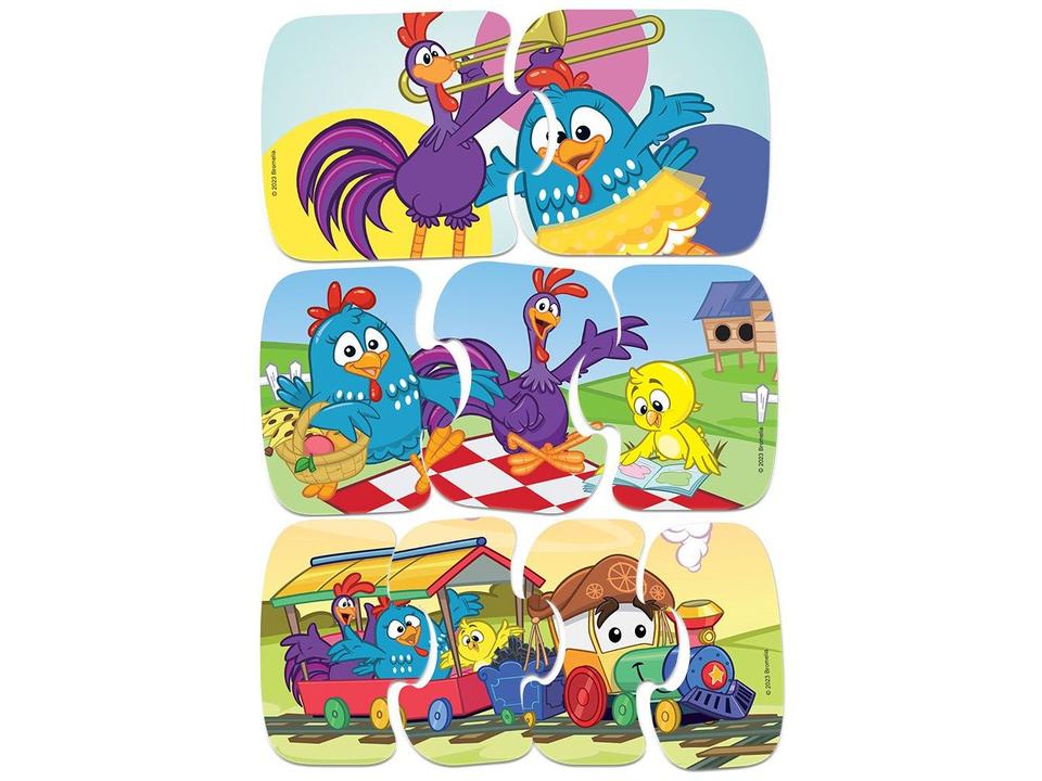 Quebra-cabeça 9 Peças Galinha Pintadinha Jak - 2