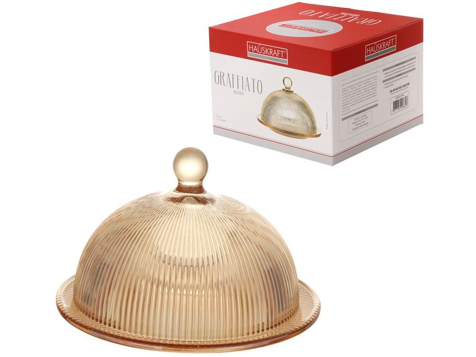 Queijeira com Tampa de Vidro Hauskraft Graffiato - 1