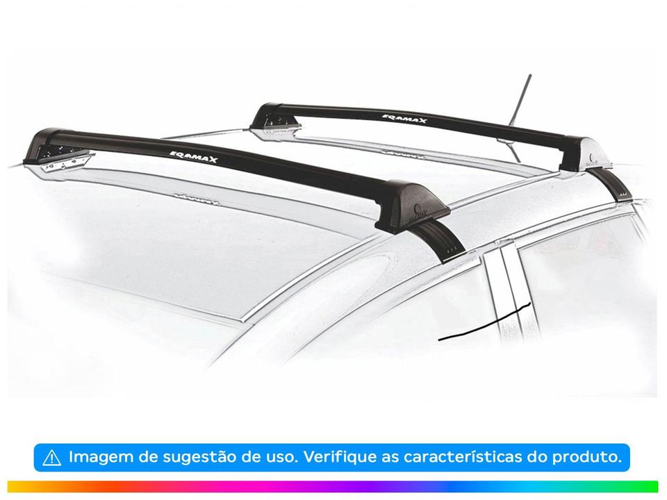 Rack para Carro Livina 2010 até 2014 Eqmax New Wave 110cm Preto - 2