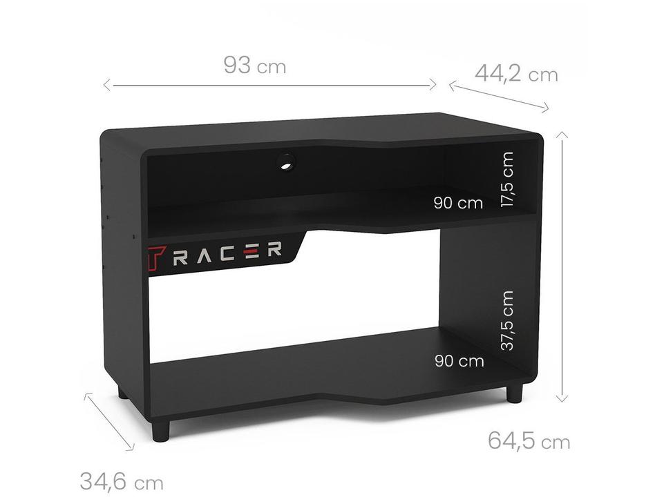 Rack para TV até 40” XT Racer Max Air Preto e Vermelh - 4