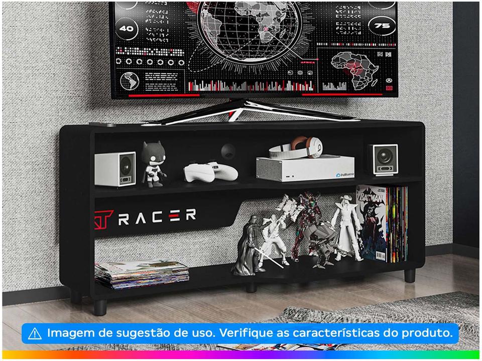 Rack para TV até 50” XT Racer Max Air Preto e Branco - 1