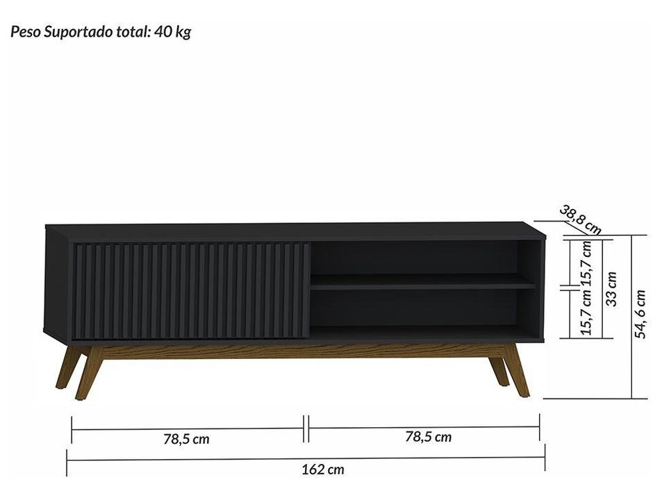 Rack para TV Até 55" 1 Porta Olivar Móveis Fox - 2