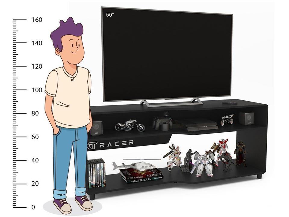 Rack para TV até 60” XT Racer Max Air Preto e Branc - 5