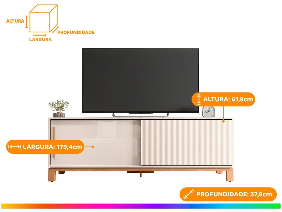 Rack para TV até 65” 2 Portas Caemmun Mondria - 2