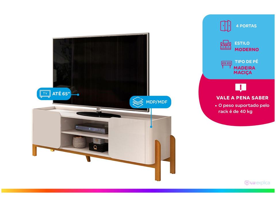 Rack para TV até 65" 2 Portas DJ Móveis Cher - 1