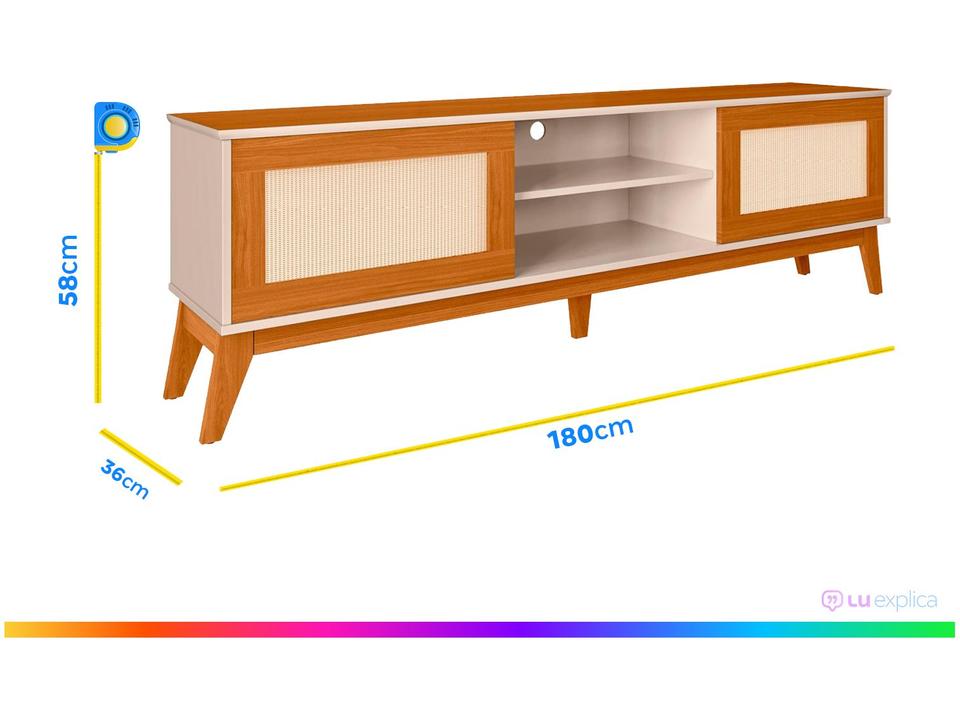 Rack para TV até 65" 2 Portas EDN Móveis Andros - 3