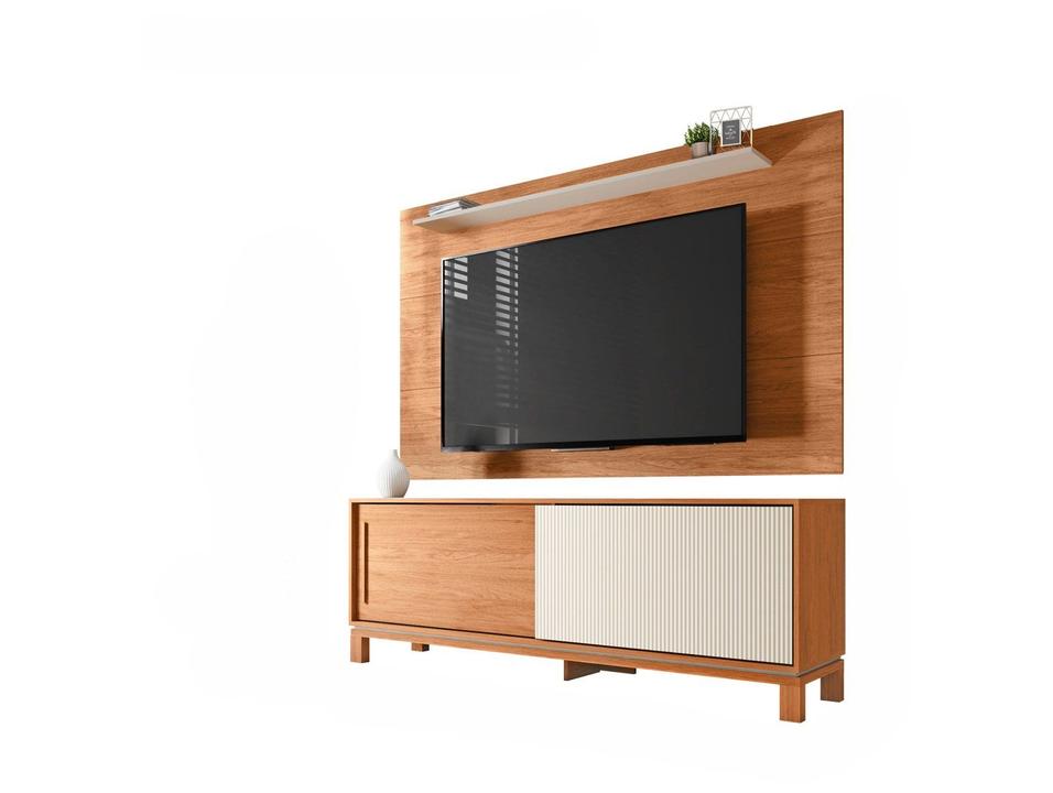 Rack para TV Ate 65” com Painel Suspenso 2 Portas Caemmun Flor - 4