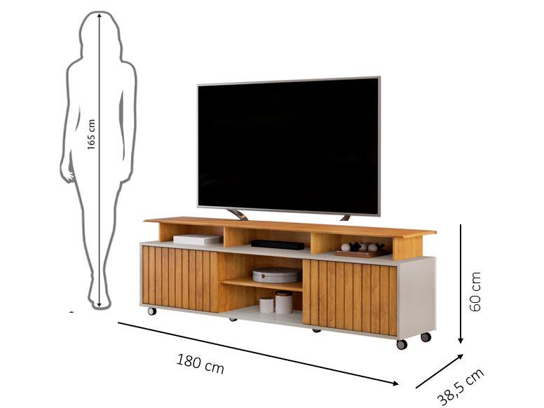 Rack para TV até 70" 2 Portas DJ Móveis Olimpic - 2