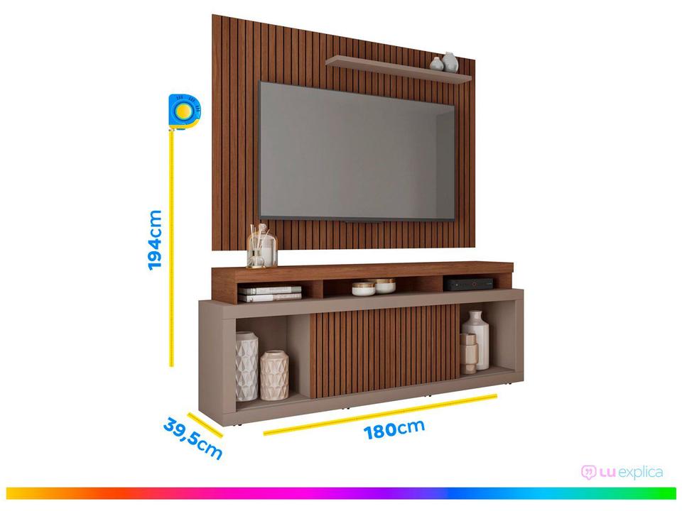 Rack para TV até 70” com Painel 1 Porta Caemmun Aegon - 5